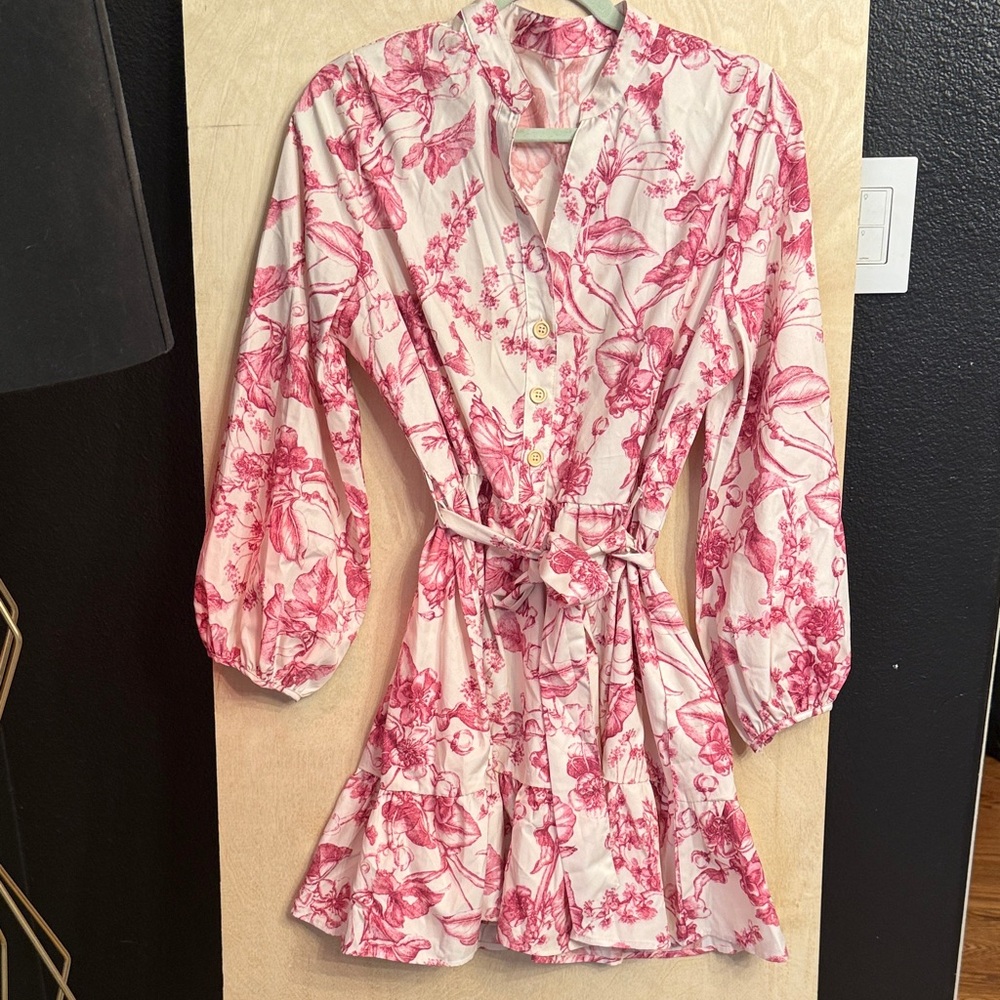 Chicwish Pink Floral Mini Dress